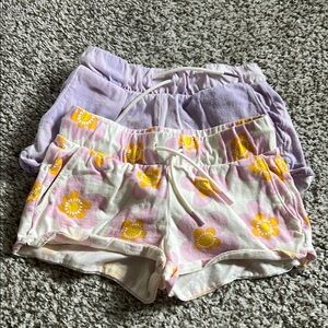 Floral and Lavender Kids Shorts Set